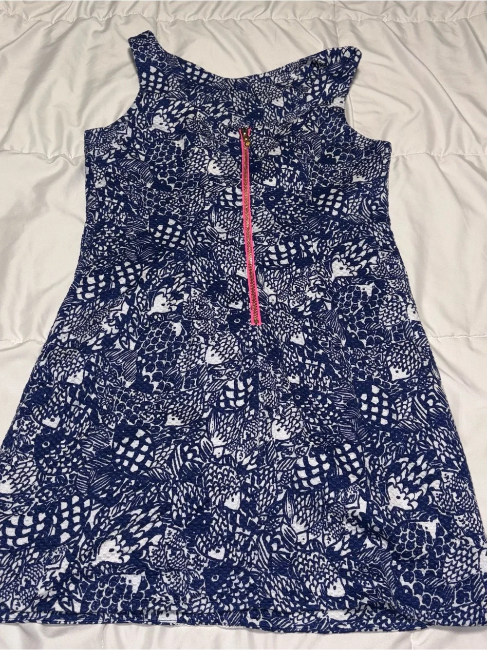 Lilly Pulitzer for target dress Size 12 Blue White Navy Pineapple - Picture 9 of 10